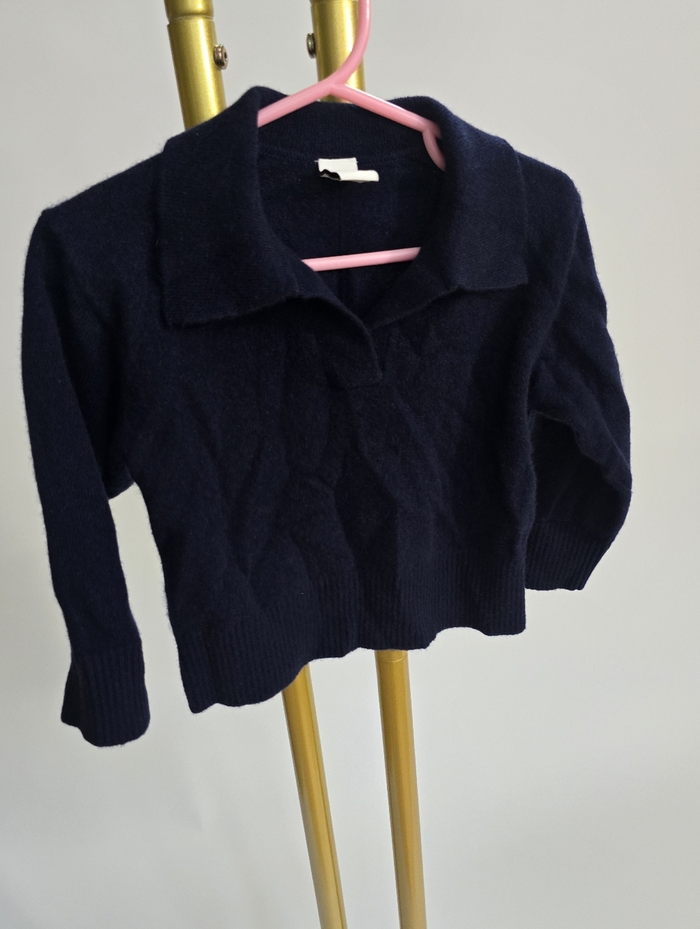 Banana Republic Cashmere Sweater Polo Navy Baby 18 24 Months
